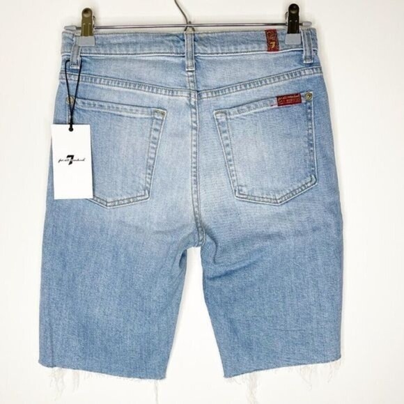 7 FOR ALL MANKIND Bermuda High Waist Shorts  - Picture 5 of 9